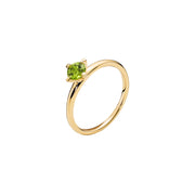8 kt. guld ring med peridot (333)